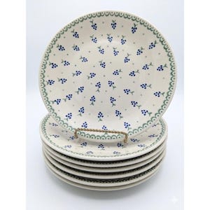 Vintage Polish Pottery 10" Dinner Plate Bolesławiec Handmade
