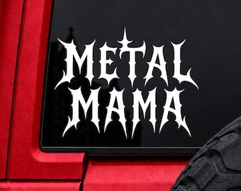 Metal Mama Vinyl Car Decal, Water Bottle Sticker, Laptop Tumbler Sticker, Holographic Vinyl Decal, Glitter Vinyl Decal, Gift for Mom