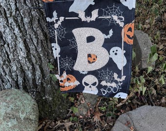 Personalized Halloween Flag, Handmade Canvas Fabric Yard Flag, Custom Halloween Decor, Custom Name Halloween Flag, Halloween Outside Decor