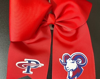 Custom Team Ponytail Bow, School Hair Bow, Personalized Hair Bow, Custom Hair Bow, Team Spirit Wear, Custom Team Gear