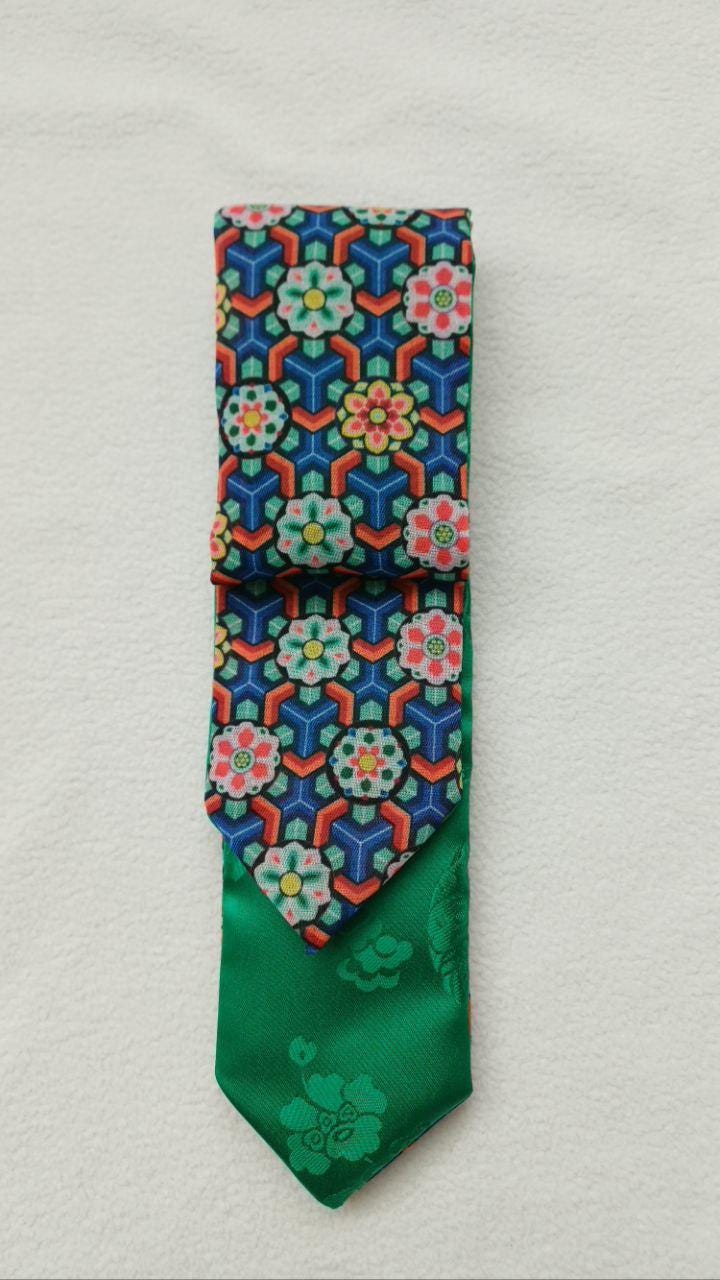 Handmade Daenggi Korean Hair Ribbon – Dancheong Pattern Hanbok Fabric ...