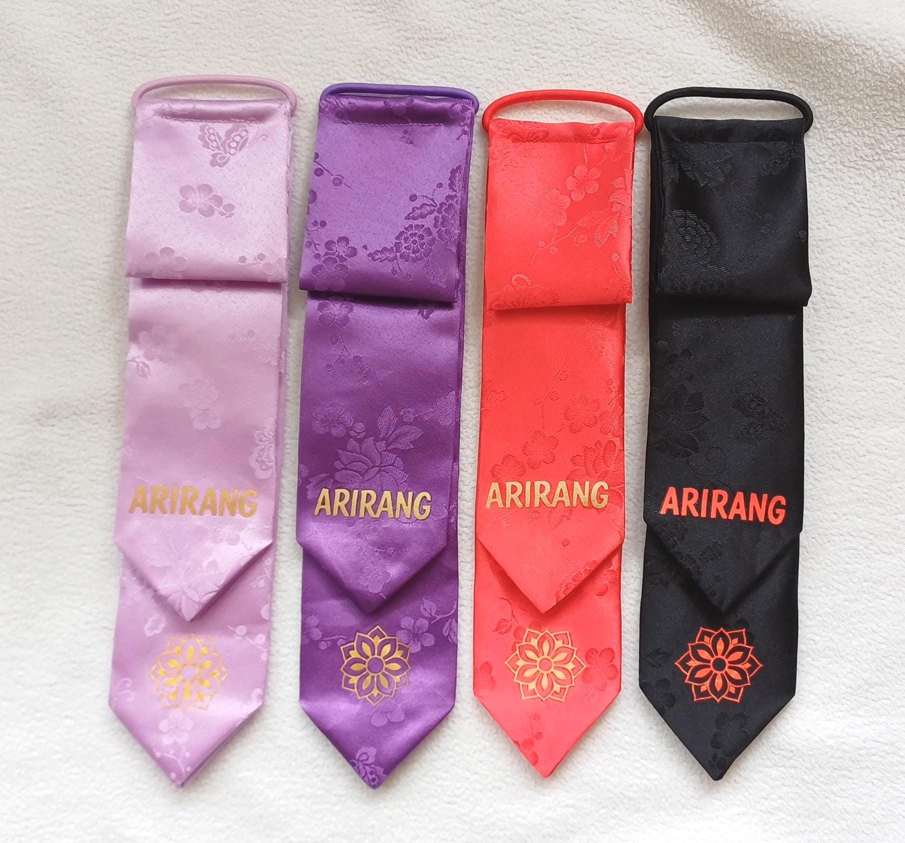 Arirang Daenggi – Korean Hair Ribbon, Hanbok Fabric Accessory, Floral ...