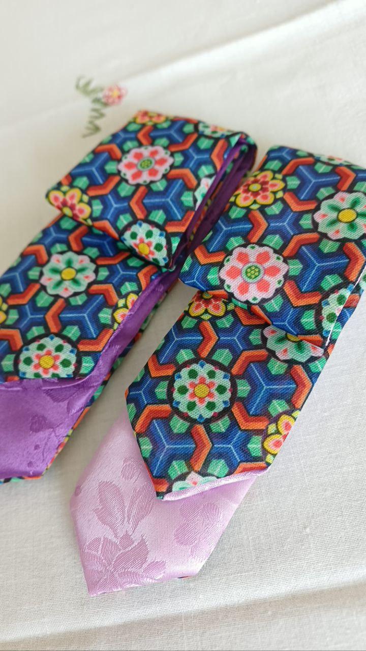 Handmade Daenggi Korean Hair Ribbon – Dancheong Pattern Hanbok Fabric ...