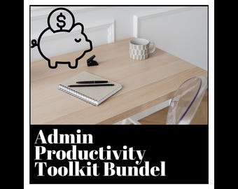 Admin Productivity Bundle | Task Tracker | Staff Scheduling Spreadsheet | Email Templates | Meeting Agenda Templates