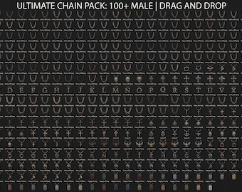 Männchenkette Megapackung | 100+ Zieh-Schmuck-Assets (Digitaler Download)
