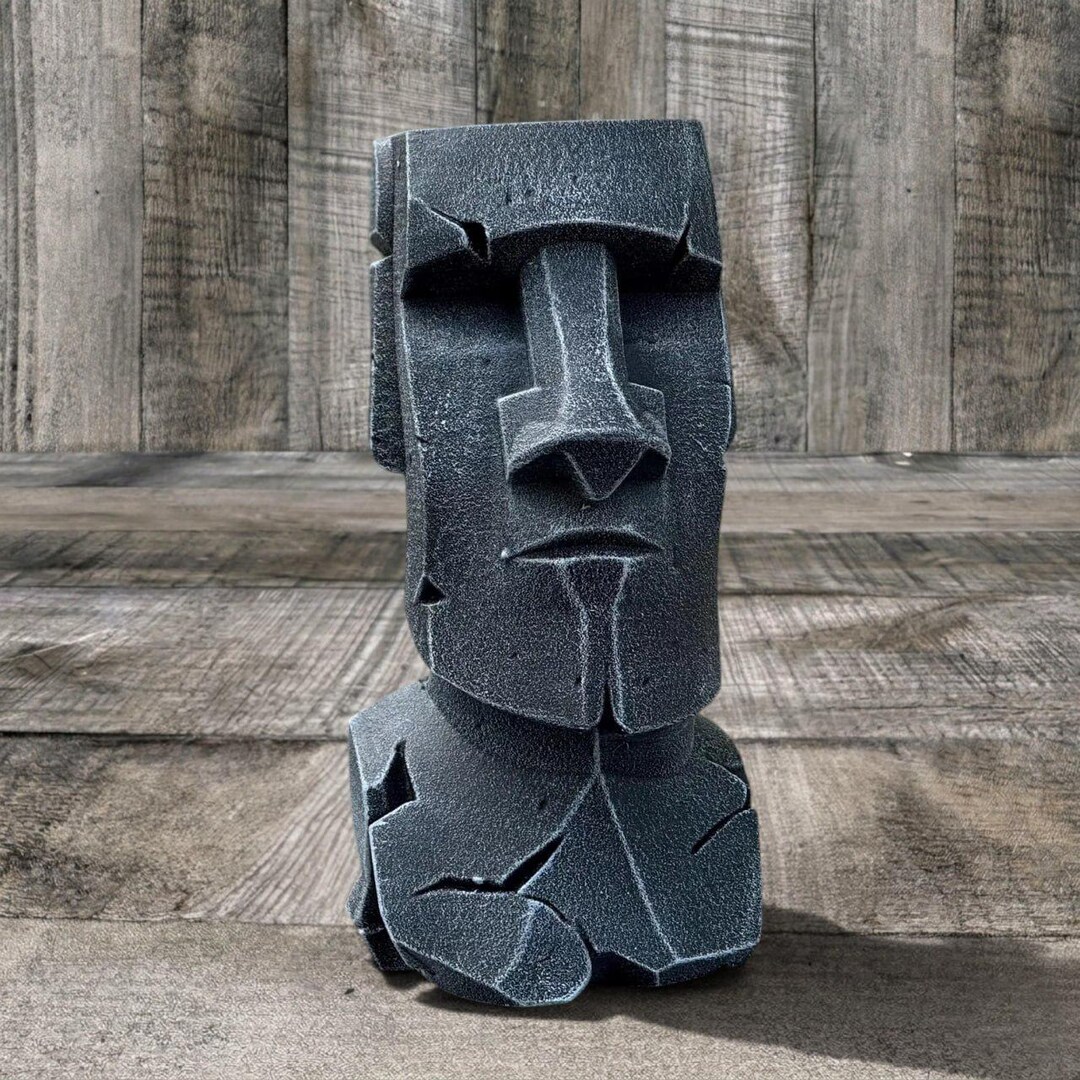 Concrete Moai Statue Easter Island Head Stone Figurine Ancient Monolith ...