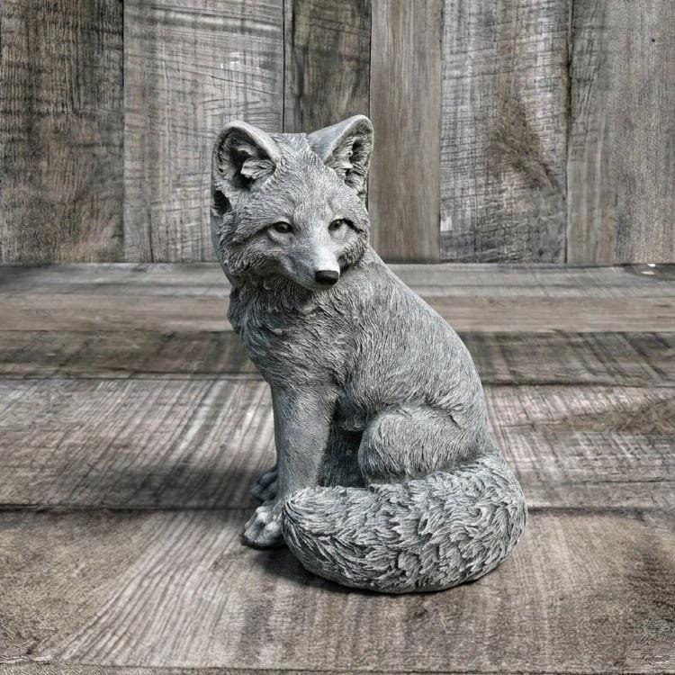 Stone Fox Garden Statue - Etsy
