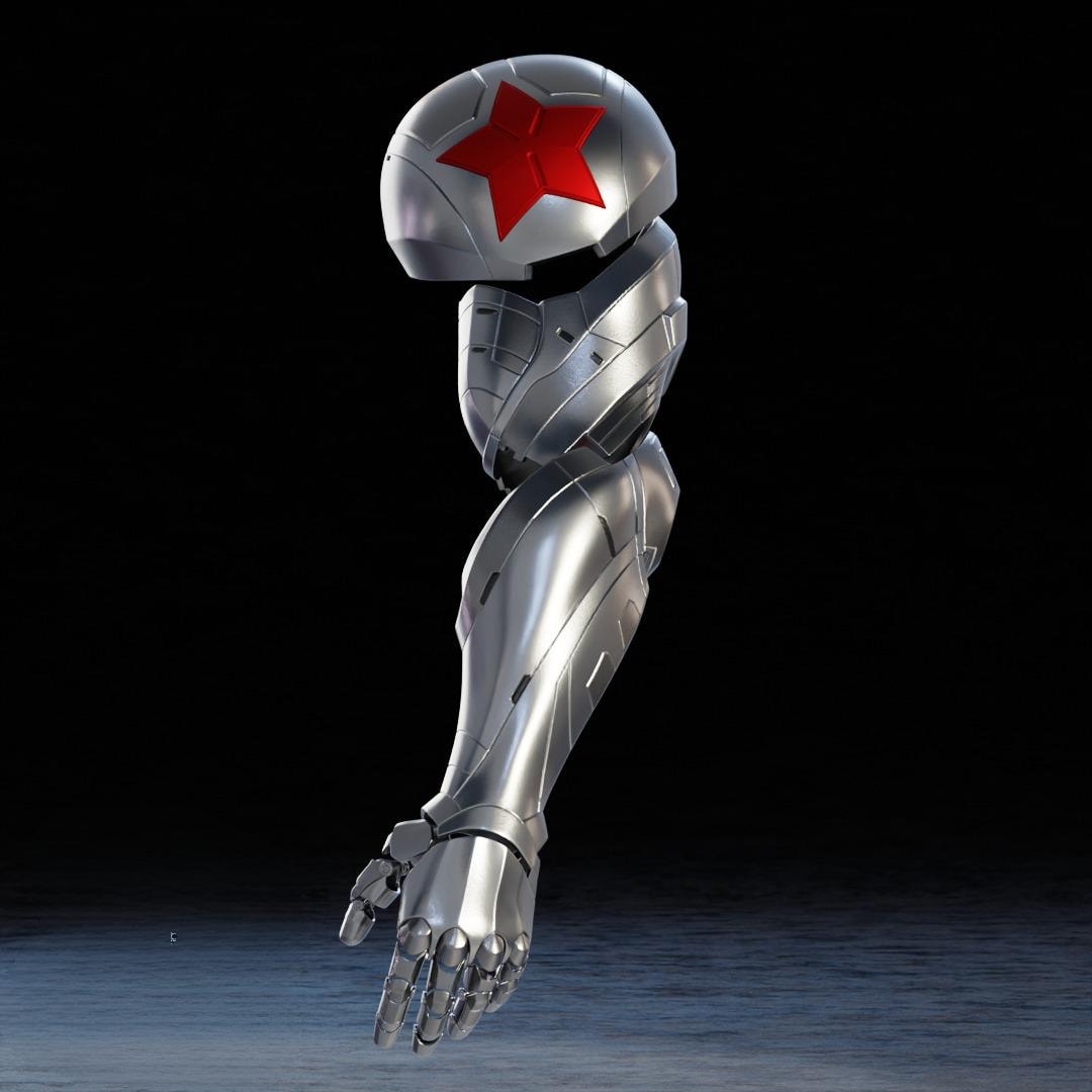 Figurine Winter Soldier – Impression 3D Résine – 18 Cm – Non Peint – Sanix 3D
