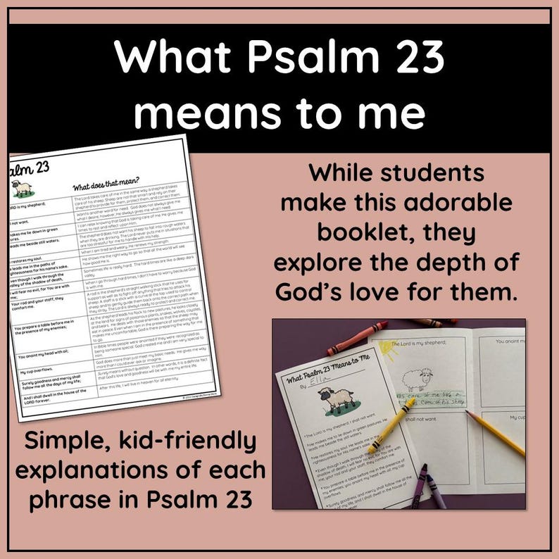 Psalm 23 Activity Pack | Bible Lesson, Sunday School, Homeschool ...
