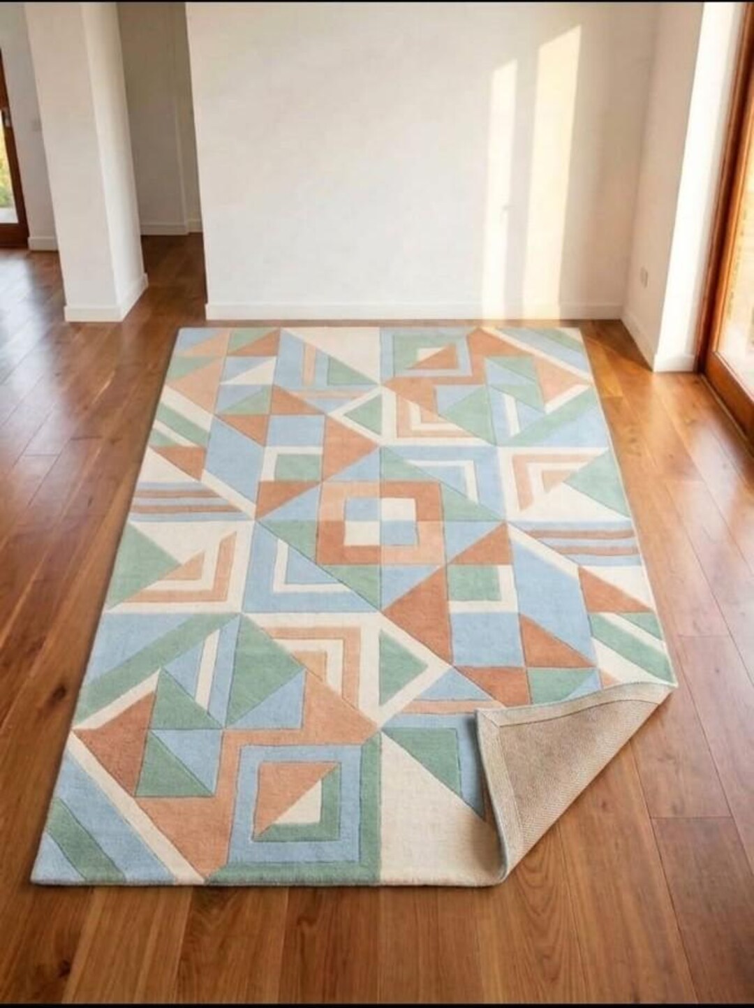 Pastel Rug Modern Handmade Geometric Tufted, Pastel Modern Area Rugs, Scandinavian ...