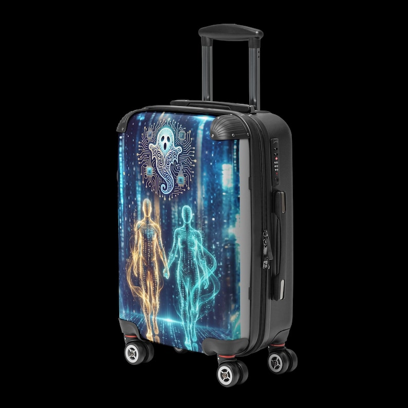 Parallel Signal Suitcase | Ghost in the Machine Hard-Shell Travel Case, Digital Twin Design