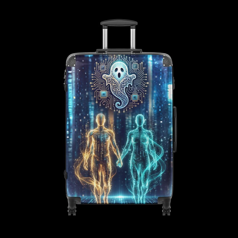 Parallel Signal Suitcase | Ghost in the Machine Hard-Shell Travel Case, Digital Twin Design