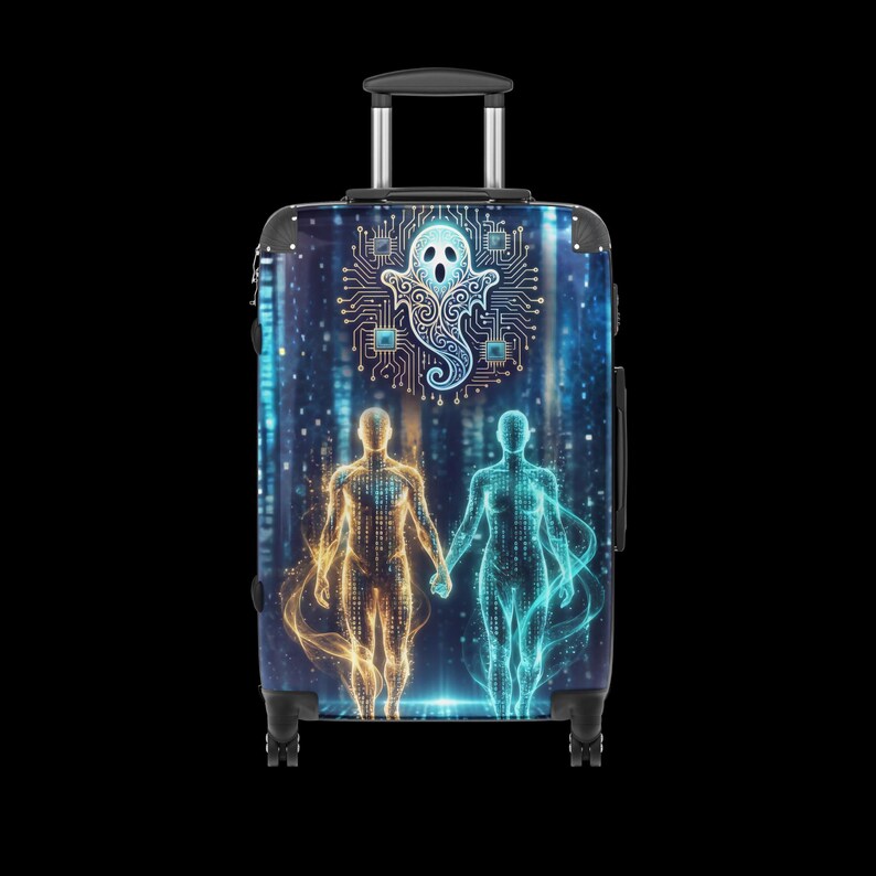 Parallel Signal Suitcase | Ghost in the Machine Hard-Shell Travel Case, Digital Twin Design