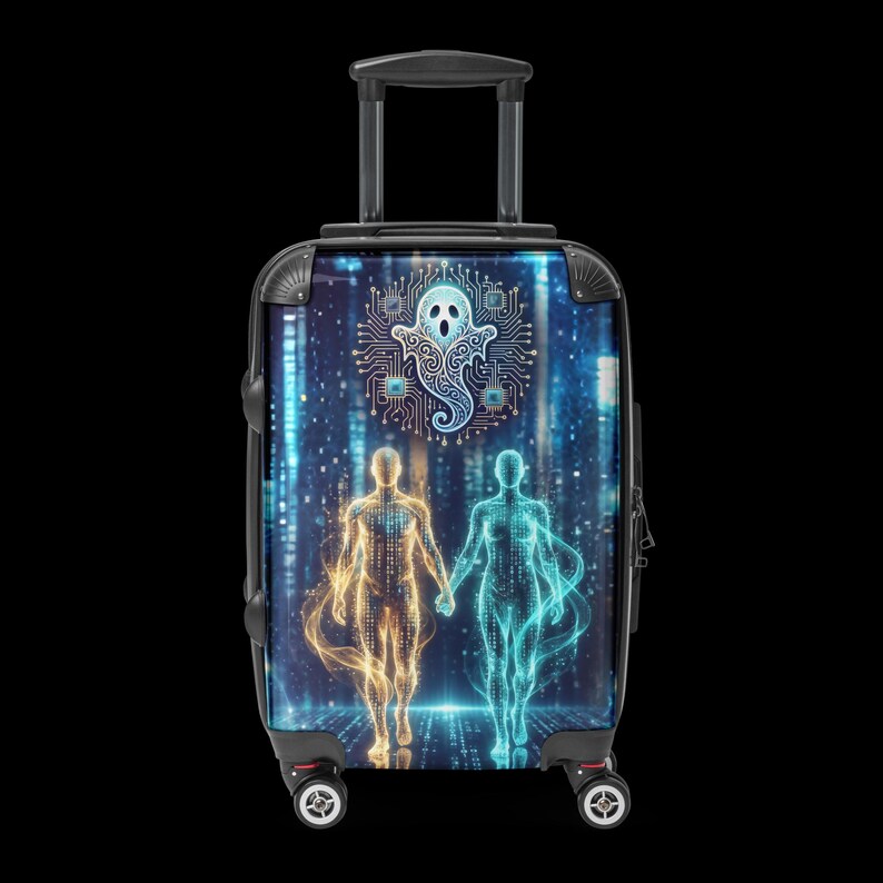 Parallel Signal Suitcase | Ghost in the Machine Hard-Shell Travel Case, Digital Twin Design