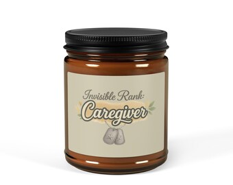 Invisible Rank Caregiver Candle | Soy Amber Jar