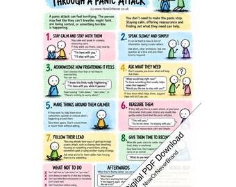 Leitfaden zur Bewältigung von Panikattacken (PDF zum Ausdrucken), Ressource für Eltern, Betreuer und Fachkräfte, digitaler Download