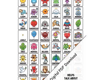 Talk About Emotions Poster PDF – Guide for Parents and Professionals (Digital Download)