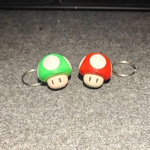 Mario mushroom keychain