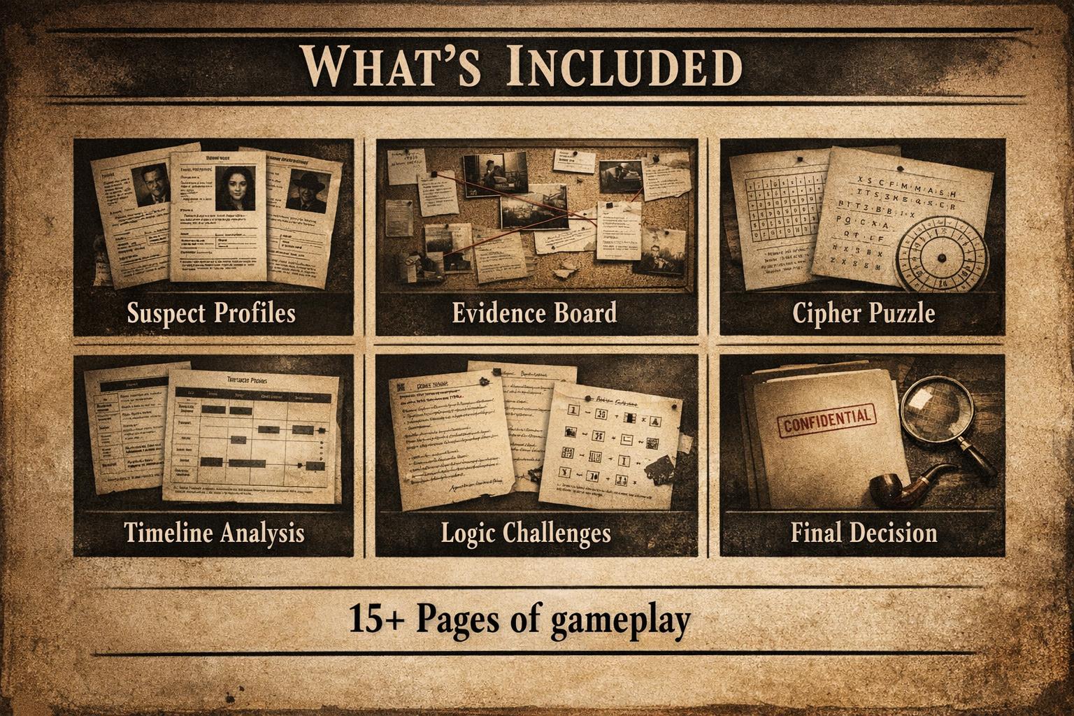 Printable Detective Case File Mystery Game (instant Download) - Etsy