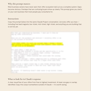 Puede incluir: Documento beige con el t&iacute;tulo "Offer Architecture Mapping" en azul marino. El texto explica c&oacute;mo mapear ofertas, incluidas opciones gratuitas y de pago, para mayor claridad. El documento incluye instrucciones y qu&eacute; buscar en una respuesta.