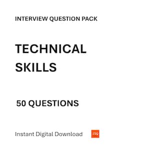 Ensemble de questions d'entretien sur les compétences techniques - 50 questions - Préparation à l'entretien d'embauche - Téléchargement numérique