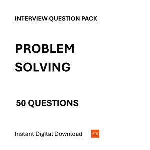 Pacchetto di domande per colloqui di problem solving – 50 domande – Preparazione al colloquio di lavoro – Download digitale