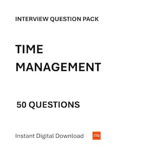 Zeitmanagement-Interview-Frage Paket – 50 Fragen – Vorbereitung auf Vorstellungsgespräch – Digitaler Download