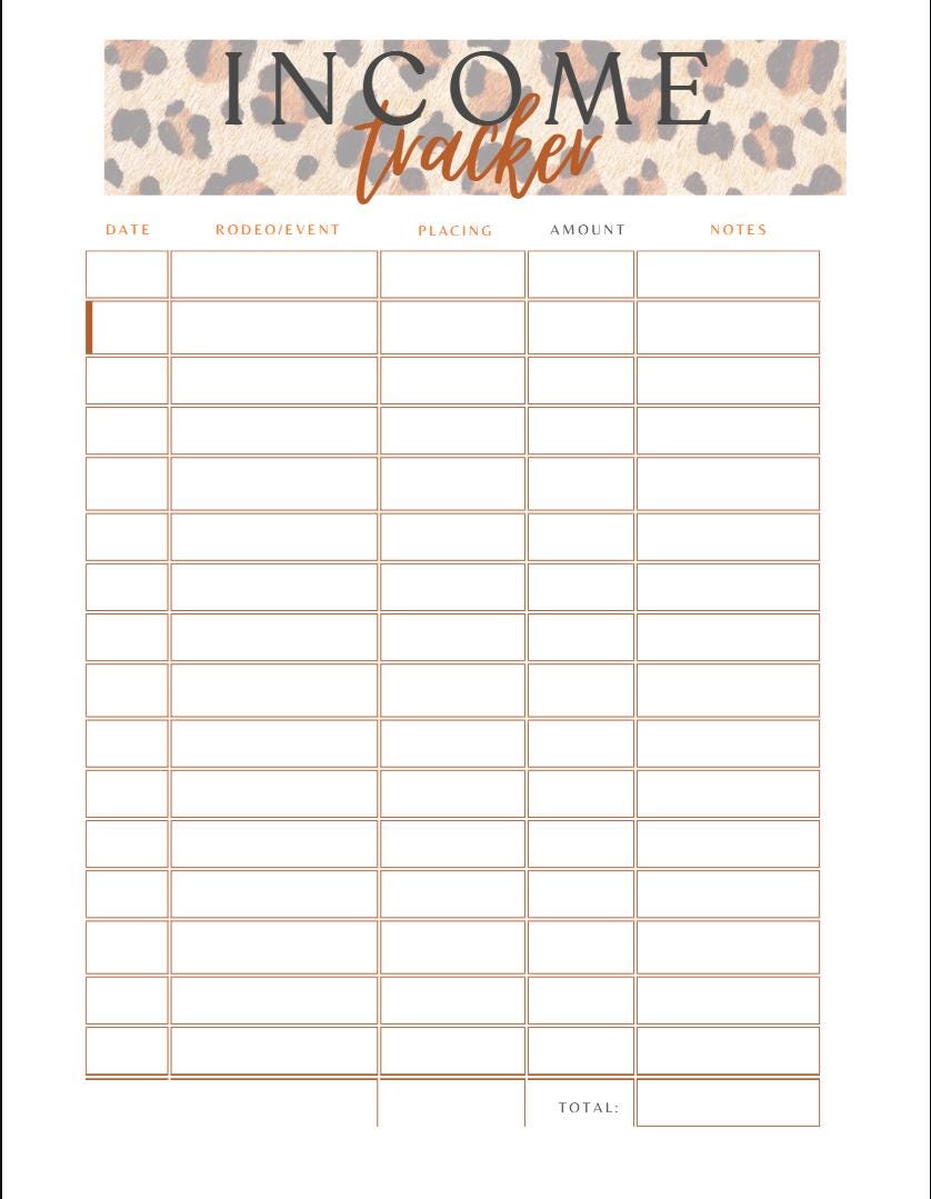 Printable Checklist Rodeo Printable Rodeo Planner and Expense Tracker - Etsy
