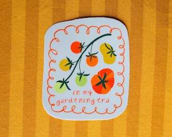 Gardening Era Tomato Sticker | Waterproof Vinyl Decal for Gardeners