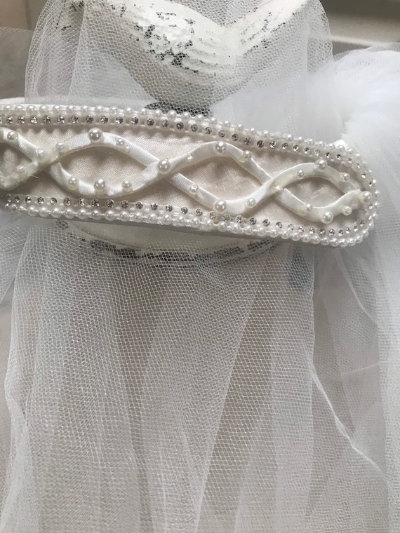 Gorgeous Bridal Wedding Veil Headpiece Bride 1960s
