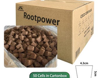 Root Power Coco Coir Grow Cubes | Seed Starting & Propagation Cubes | Hydroponic Rooting Media | 50–1500 Pack