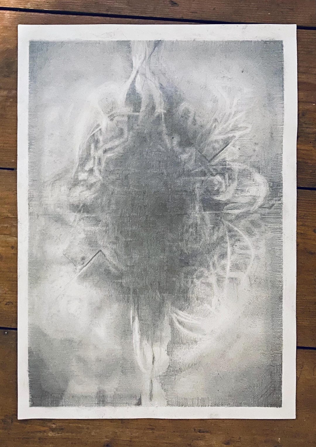 Abstract Graphite Drawing - Etsy