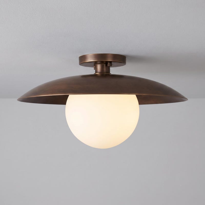 Brass and Opal Flush Mount - Etsy