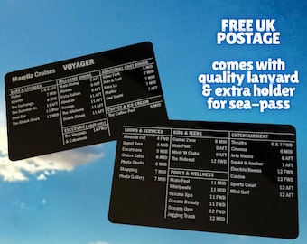 Marella Cruise Ship Index Card and lanyard with two card holders  - Voyager / Explorer / Explorer 2 / Discovery / Discovery 2