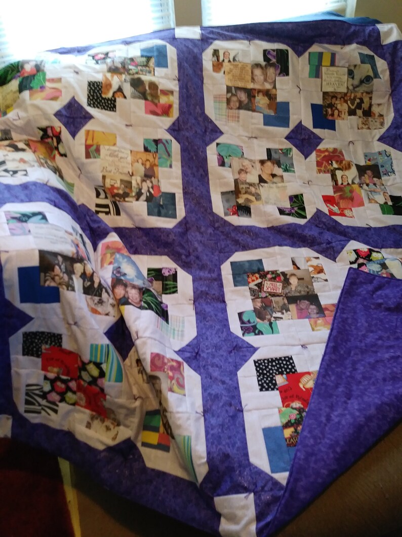 PHOTO MEMORY QUILT Etsy