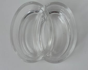 Crystal Ring Dish in Double C Shape
