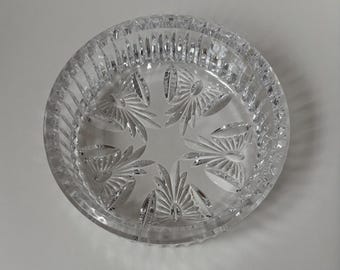 Vintage Crystal Bow Trinket Dish
