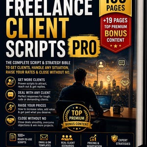 Freelance clientscripts PRO | E-mail, DM-sjablonen, prijsstrategieën (pdf)