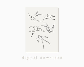 BIRD DANCE - Wall Decor - digital download