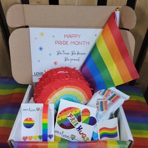 Happy Pride Box/LGBT Pride Box/Pride Celebration Box/Coming Out Celebration Care Package/Rainbow Gift Box