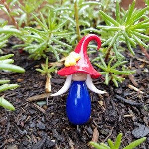 Mini Miss Garden Gnome with long hair