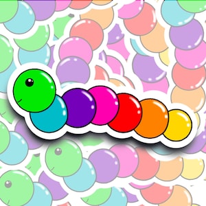 Rainbow Caterpillar Sticker