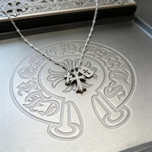 Chrome Hearts Triple Cross Pendant - Etsy