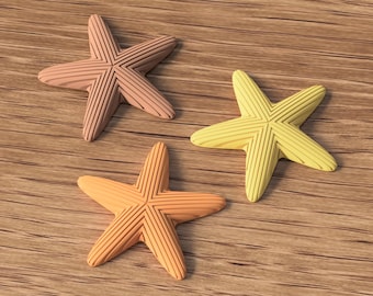 Maritime starfish decor – summery wall and table decoration in a fuzzy skin look made of 3D print, ideal gift for bathroom, beach house