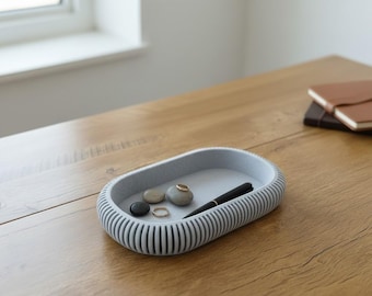Modern key tray, Japandi organizer tray, storage tray for hallway table, jewelry & keys, minimalist decor