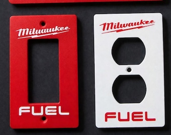 Milwaukee FUEL Style Schalterabdeckungen, 3D-gedrucktes Werkzeugdekor