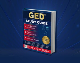 GED Studienführer Digitales Buch | Prep Master Digitales eBook | Abitur | 1000 Übungsfragen enthalten