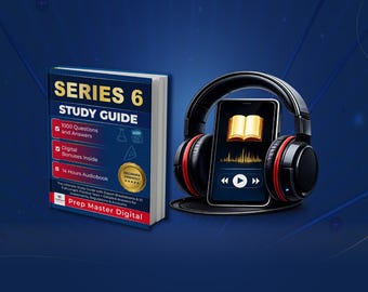 Pacchetto base di preparazione all'esame Series 6 - Libro e audiolibro di preparazione FINRA - 1000 domande di pratica - Carriera nel settore finanziario