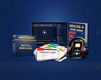 Pacchetto completo di preparazione all'esame Series 6 / Guida di studio e corso FINRA / Mappe concettuali / 1000 domande - Licenza per titoli