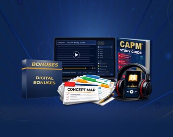 Pacchetto di studio completo CAPM / Esame di Project Management / Corso e audiolibro CAPM / Preparazione PMI / 1000 domande e bonus